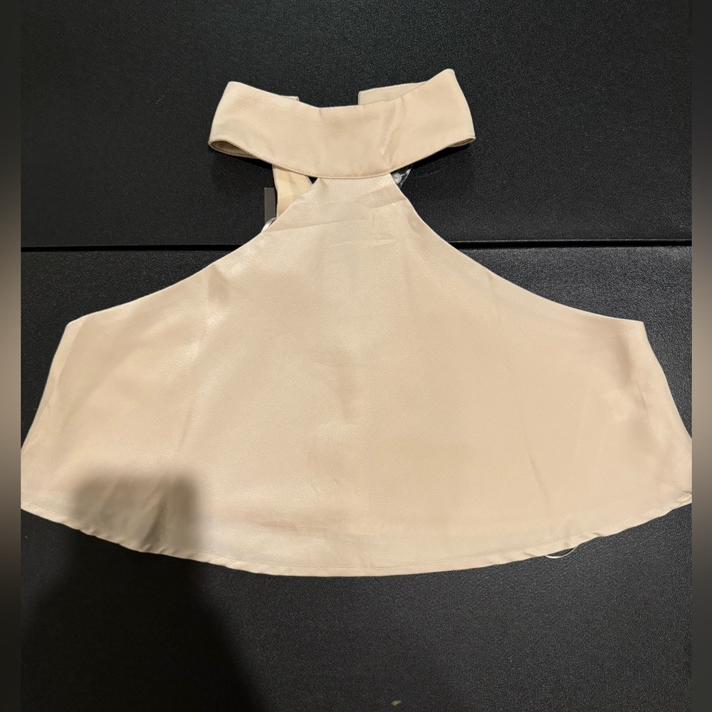 Le Lis Cream Halter Neck Top